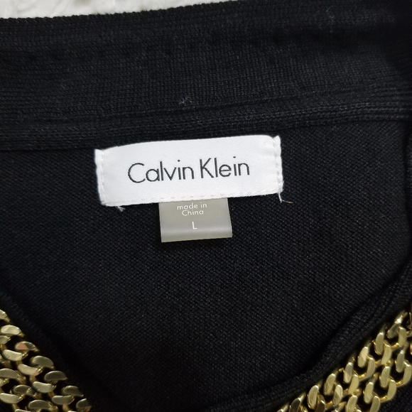Calvin Klein Women Crop Top Gold Neckline NWT - Picture 4 of 6
